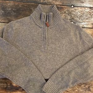 J. Crew 1/4 Zip Lambs Wool Sweater
